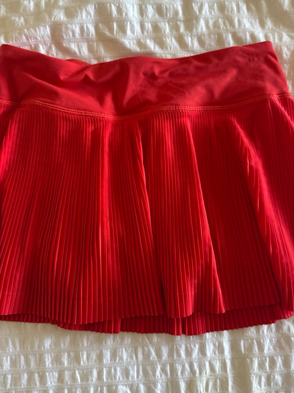 lululemon athletica Red Pleated Mini Skirt